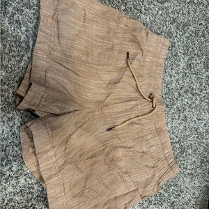 Athleta women’s  rust orange linen textured  Shorts